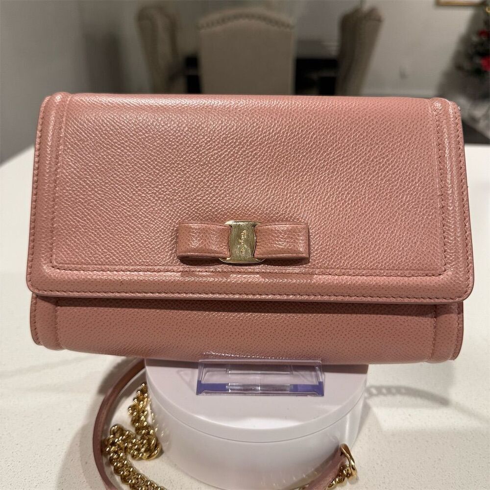 Salvatore Ferragamo Vara Bow Minibag Antique Rose Women's Formal Bag